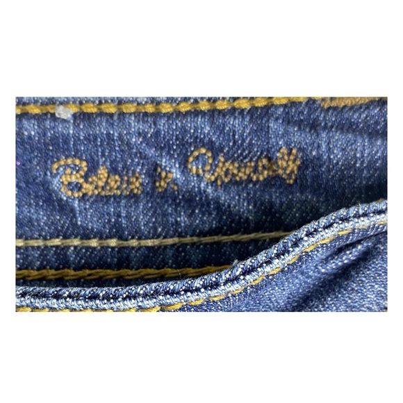 I Love Justice Jeans Simply Low Capri Juniors 14R Blue Distressed Pockets - Picture 10 of 14